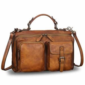 Genuine Leather Messenger Bag Satchel Handmade Vintage Top Handle >:(